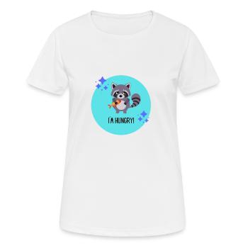 racoon - Women's Breathable T-Shirt - white - Front - AI Model Female 172 dark (172cm)