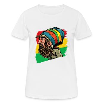 Cadeau reggae Rasta Rastaman Dreadlocks - T-shirt respirant Femme - blanc - Devant - AI Model Female 172 dark (172cm)