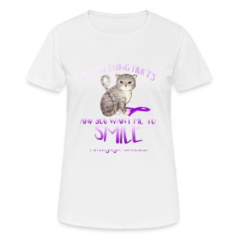 Tout fait mal et tu veux que je rigole - T-shirt respirant Femme - blanc - Devant - AI Model Female 172 dark (172cm)