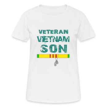 Veteran Vietnam Son - Women's Breathable T-Shirt - white - Front - AI Model Female 172 dark (172cm)