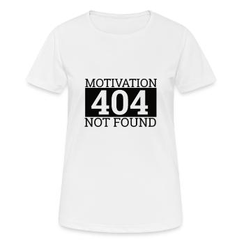 « 404 Motivation not found » | Ordinateur - T-shirt respirant Femme - blanc - Devant - AI Model Female 172 dark (172cm)