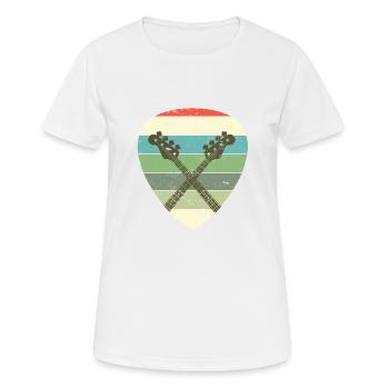 Vintage Bass Guitar Bassist And Bass Player - Frauen T-Shirt atmungsaktiv - Weiß - Vorne - AI Model Female 172 dark (172cm)