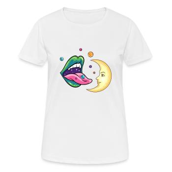 Planètes et conception de la lune pour une planète - T-shirt respirant Femme - blanc - Devant - AI Model Female 172 dark (172cm)