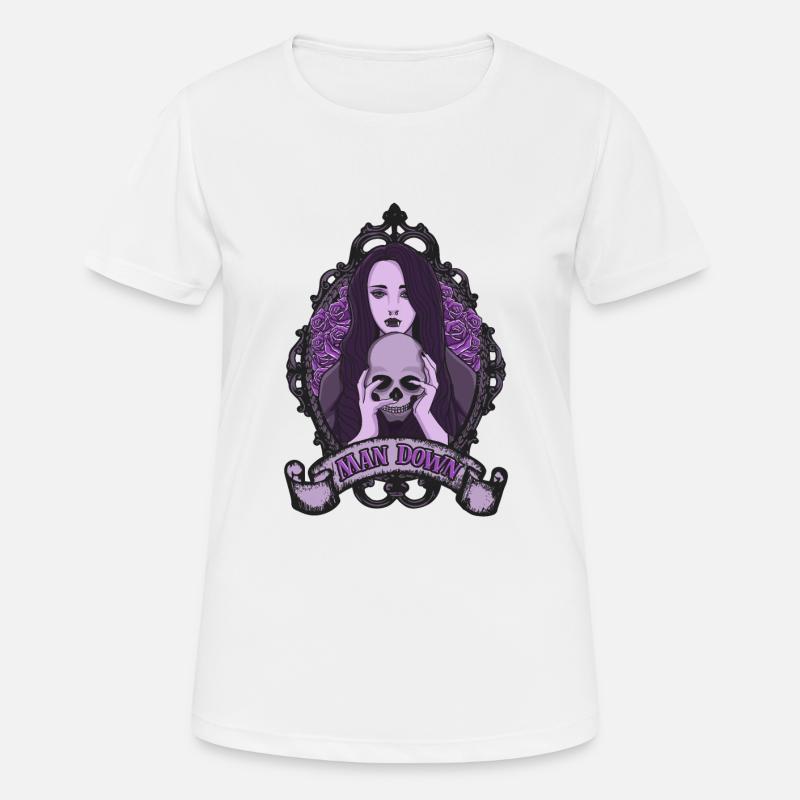 Dark Goth Man Down Vampire Girl Nose Ring - Women's Breathable T-Shirt - white