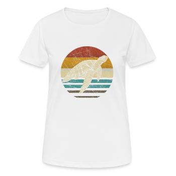 Sea turtle water turtle retro - Women's Breathable T-Shirt - white - Front - AI Model Female 172 dark (172cm)