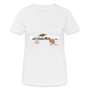 Australien Australische Tiere Känguru Koala Sydney - Frauen T-Shirt atmungsaktiv - Weiß - Vorne - AI Model Female 172 dark (172cm)