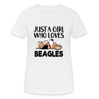Beagle puppy beagle beagle dog gift - Women's Breathable T-Shirt - white - Front - AI Model Female 172 dark (172cm)