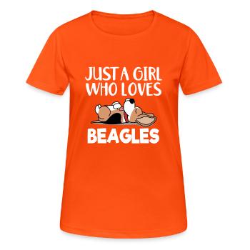Beagle puppy beagle beagle dog gift - Women's Breathable T-Shirt - neon orange - Front - AI Model Female 172 dark (172cm)