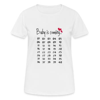 Lustiges Schwangerschaft Schwanger Geschenk Eltern - Frauen T-Shirt atmungsaktiv - Weiß - Vorne - AI Model Female 172 dark (172cm)