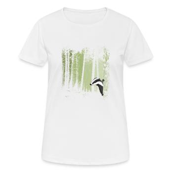 blaireau effronté dans l'illustration de la forêt crépusculaire - T-shirt respirant Femme - blanc - Devant - AI Model Female 172 dark (172cm)