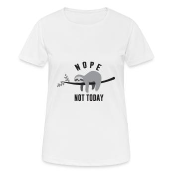 Sloth - Frauen T-Shirt atmungsaktiv - Weiß - Vorne - AI Model Female 172 dark (172cm)
