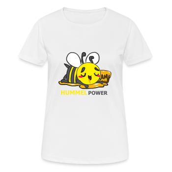 HUMMEL - Frauen T-Shirt atmungsaktiv - Weiß - Vorne - AI Model Female 172 dark (172cm)