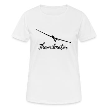 Planeur pilote planeur planeur volant - T-shirt respirant Femme - blanc - Devant - AI Model Female 172 dark (172cm)
