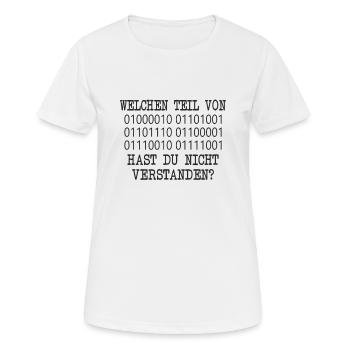 lustige admin Programmierer Linux IT Geschenkidee - Frauen T-Shirt atmungsaktiv - Weiß - Vorne - AI Model Female 172 dark (172cm)