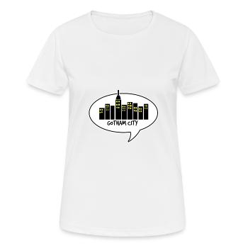 comic gotham city - Frauen T-Shirt atmungsaktiv - Weiß - Vorne - AI Model Female 172 dark (172cm)