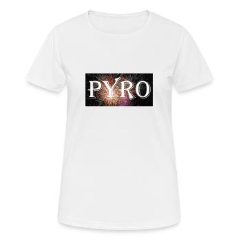 Pyrotechnicien Pyro Fan Pyrotechnie Feu d'artifice - T-shirt respirant Femme - blanc - Devant - AI Model Female 172 dark (172cm)