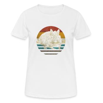 Degu Degus Nager Tier Achtziger retro vintage - Frauen T-Shirt atmungsaktiv - Weiß - Vorne - AI Model Female 172 dark (172cm)