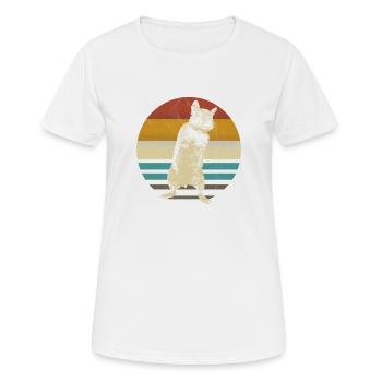 Degu degus rodent animal eighties retro vintage - Women's Breathable T-Shirt - white - Front - AI Model Female 172 dark (172cm)