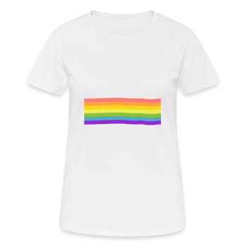 arc en ciel - T-shirt respirant Femme - blanc - Devant - AI Model Female 172 dark (172cm)
