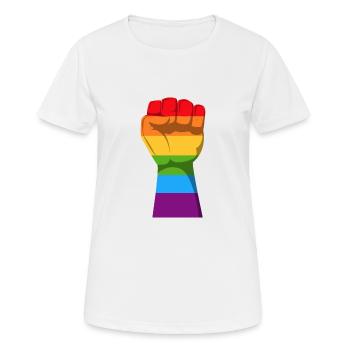 arc en ciel - T-shirt respirant Femme - blanc - Devant - AI Model Female 172 dark (172cm)