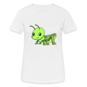 Conception de sauterelle mignonne pour une sauterelle - T-shirt respirant Femme - blanc - Devant - AI Model Female 172 dark (172cm)