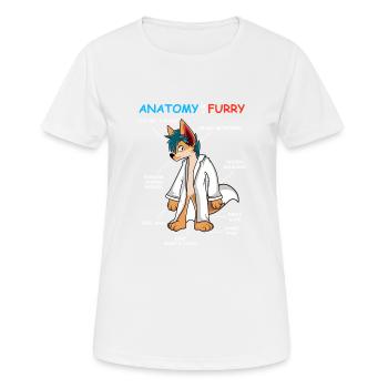 Cadeau de propriétaire de fourrure d'animal à fourrure anatomie - T-shirt respirant Femme - blanc - Devant - AI Model Female 172 dark (172cm)