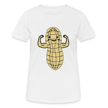 Beurre d'arachide - T-shirt respirant Femme - blanc - Devant - AI Model Female 172 dark (172cm)