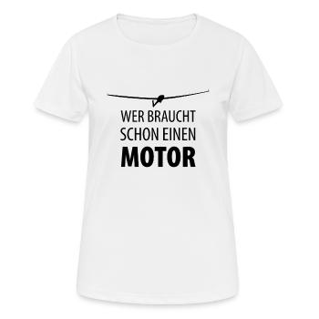 Planeur pilote planeur planeur volant - T-shirt respirant Femme - blanc - Devant - AI Model Female 172 dark (172cm)