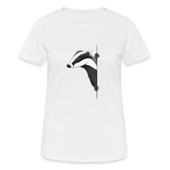 Master Grimbart dessin de blaireau drôle occasionnel - T-shirt respirant Femme - blanc - Devant - AI Model Female 172 dark (172cm)