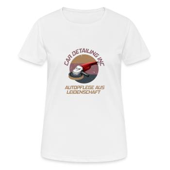 Autopflege / Detailing / Poliermaschine, Geschenk - Frauen T-Shirt atmungsaktiv - Weiß - Vorne - AI Model Female 172 dark (172cm)