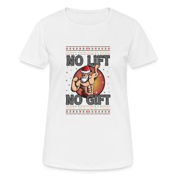 Ugly Christmas Fitness Sport Gym Weihnachtsmann - Frauen T-Shirt atmungsaktiv - Weiß - Vorne - AI Model Female 172 dark (172cm)