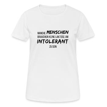 Lustig Gegen Rechts und Nazis Spruch Demonstration - Frauen T-Shirt atmungsaktiv - Weiß - Vorne - AI Model Female 172 dark (172cm)