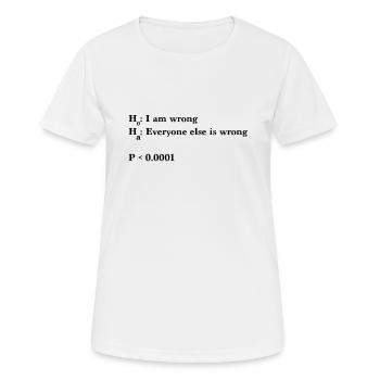 Statistik und Datenwissenschaft - Alternative - Frauen T-Shirt atmungsaktiv - Weiß - Vorne - AI Model Female 172 dark (172cm)