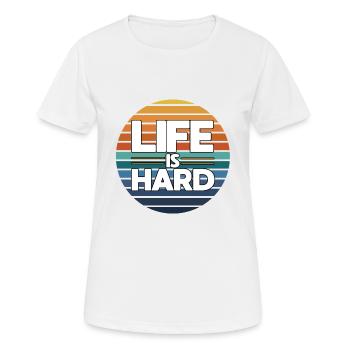 Das Leben Ist Hart - Frauen T-Shirt atmungsaktiv - Weiß - Vorne - AI Model Female 172 dark (172cm)
