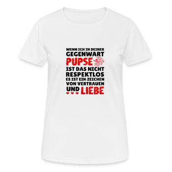 wenn ich in deiner Gegenwart pupse... - Frauen T-Shirt atmungsaktiv - Weiß - Vorne - AI Model Female 172 dark (172cm)