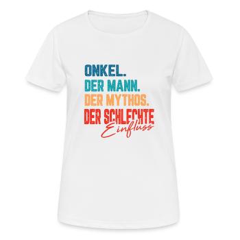 Onkel Bester Schlechter Einfluss Pate Geschenk - Frauen T-Shirt atmungsaktiv - Weiß - Vorne - AI Model Female 172 dark (172cm)