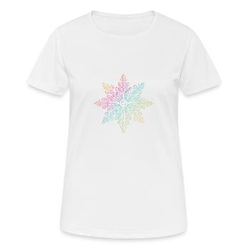 Flocon de neige Flocon de neige Noël Hiver LGBT - T-shirt respirant Femme - blanc - Devant - AI Model Female 172 dark (172cm)