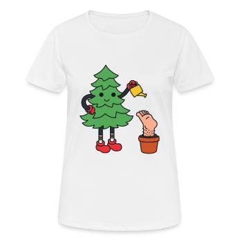 Arbre de noël drôle de noël drôle de sapin - T-shirt respirant Femme - blanc - Devant - AI Model Female 172 dark (172cm)