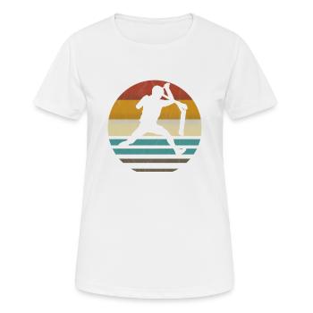 Stuntscooter Stunt Scooter Tretroller retro vintag - Frauen T-Shirt atmungsaktiv - Weiß - Vorne - AI Model Female 172 dark (172cm)