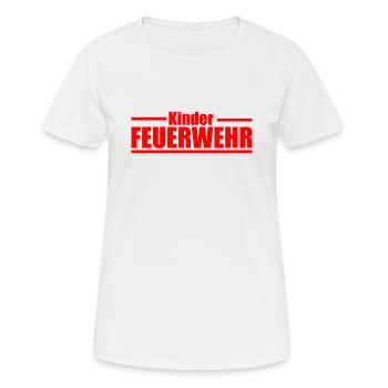 Kinderfeuerwehr freiwillige Feuerwehr Geschenk - Frauen T-Shirt atmungsaktiv - Weiß - Vorne - AI Model Female 172 dark (172cm)