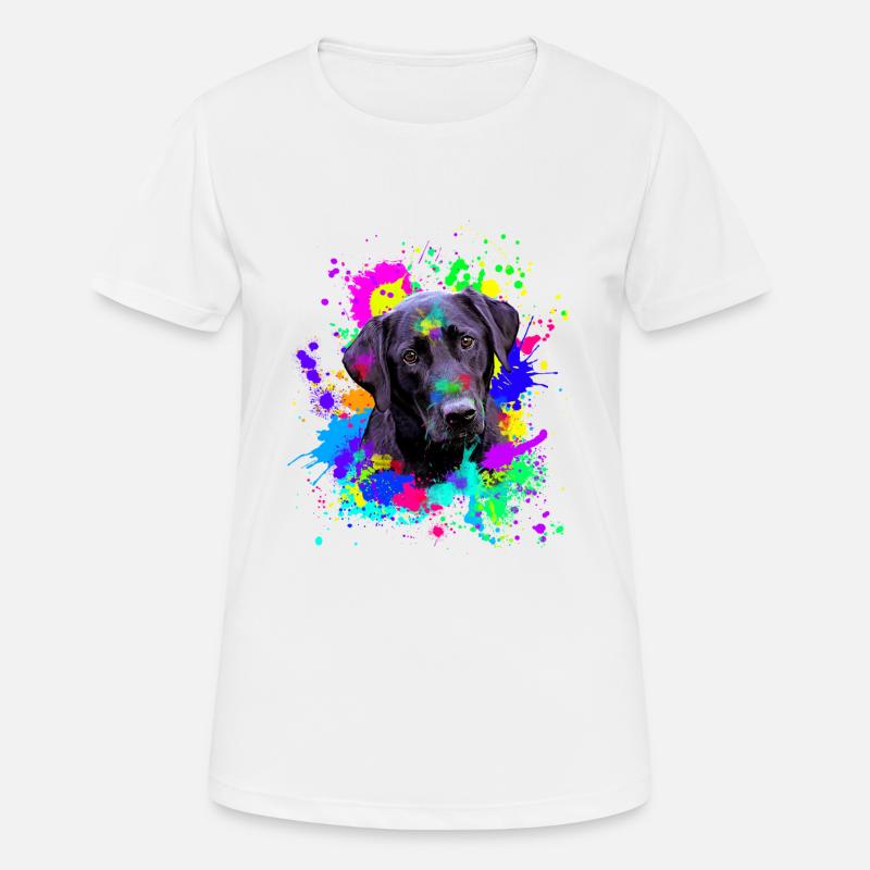 Cute Black Labrador Dog - Women's Breathable T-Shirt - white