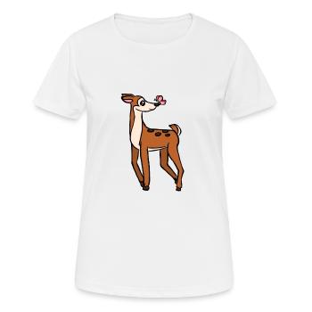 FAWN - Women's Breathable T-Shirt - white - Front - AI Model Female 172 dark (172cm)
