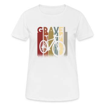 Gravel bike Gravel road bike bike gift retro - Women's Breathable T-Shirt - white - Front - AI Model Female 172 dark (172cm)