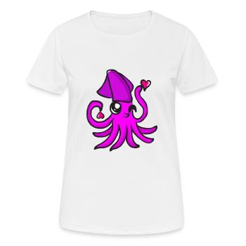 TINTENFISCH - Frauen T-Shirt atmungsaktiv - Weiß - Vorne - AI Model Female 172 dark (172cm)