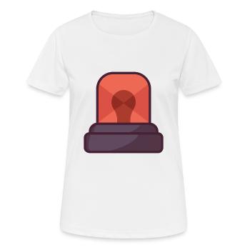 Police Light - Women's Breathable T-Shirt - white - Front - AI Model Female 172 dark (172cm)
