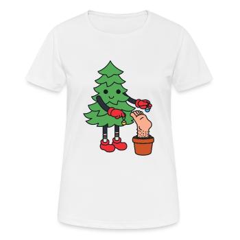 Arbre de noël drôle de noël drôle de sapin - T-shirt respirant Femme - blanc - Devant - AI Model Female 172 dark (172cm)