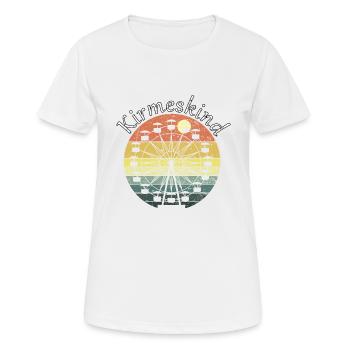 Kirmeskind - Schausteller und Riesenrad - Frauen T-Shirt atmungsaktiv - Weiß - Vorne - AI Model Female 172 dark (172cm)