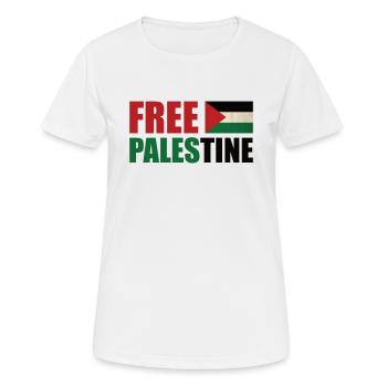 Palestine libre Palestine - T-shirt respirant Femme - blanc - Devant - AI Model Female 172 dark (172cm)