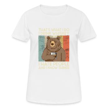 That's What I Do I Drink Malt Whiskey Hate People - Women's Breathable T-Shirt - white - Front - AI Model Female 172 dark (172cm)
