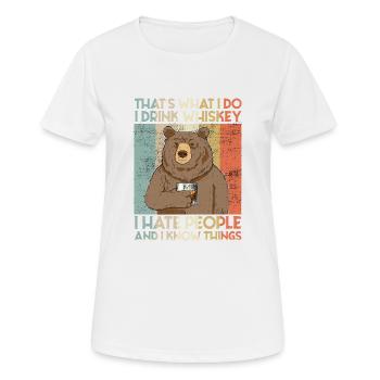 That's What I Do I Drink Malt Whiskey Hate People - Women's Breathable T-Shirt - white - Front - AI Model Female 172 dark (172cm)